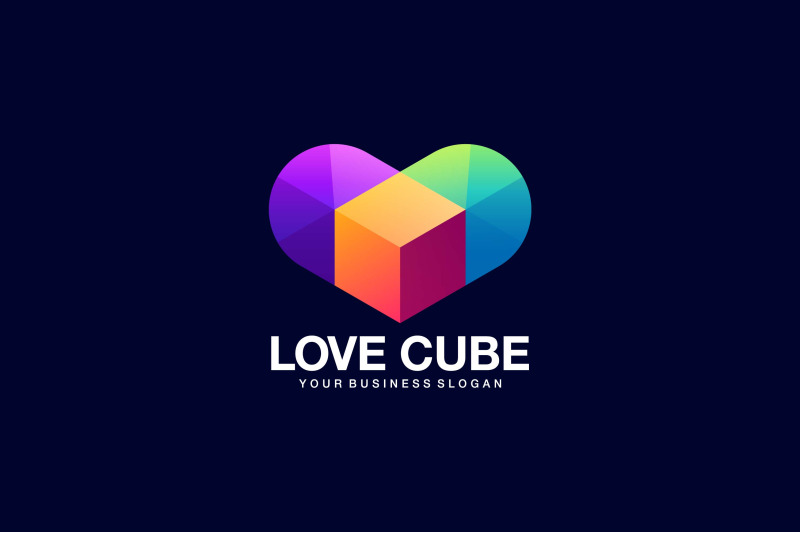 love-cube-vector-template-logo-design