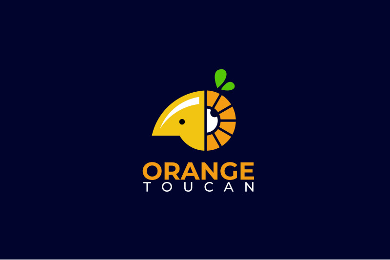 orange-fruit-toucan-bird-vector-template-logo-design