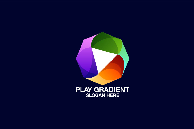 play-gradient-vector-template-logo-design