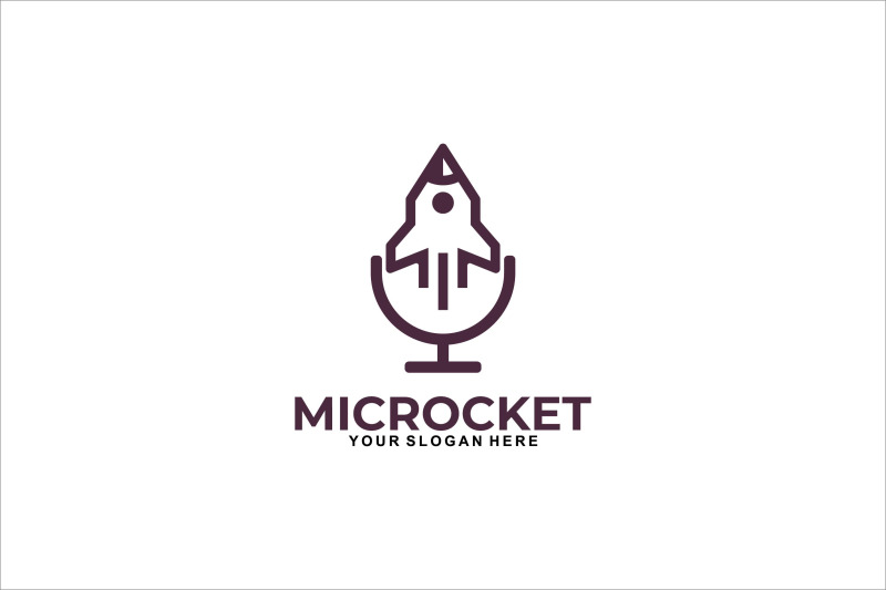 podcast-mic-rocket-vector-template-logo-design