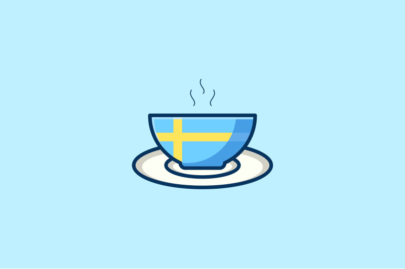 sweden-flag-tea-cup-vector-template-logo-design