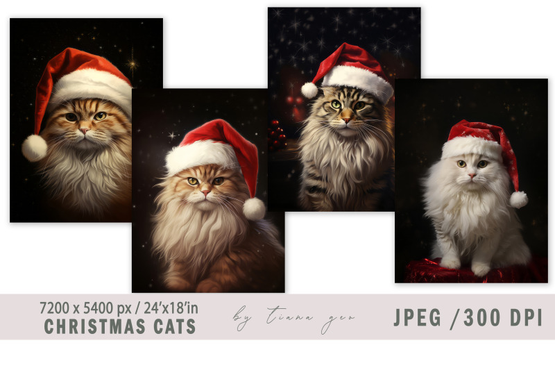 cute-christmas-cat-illustrations-for-posters-4-jpeg-files