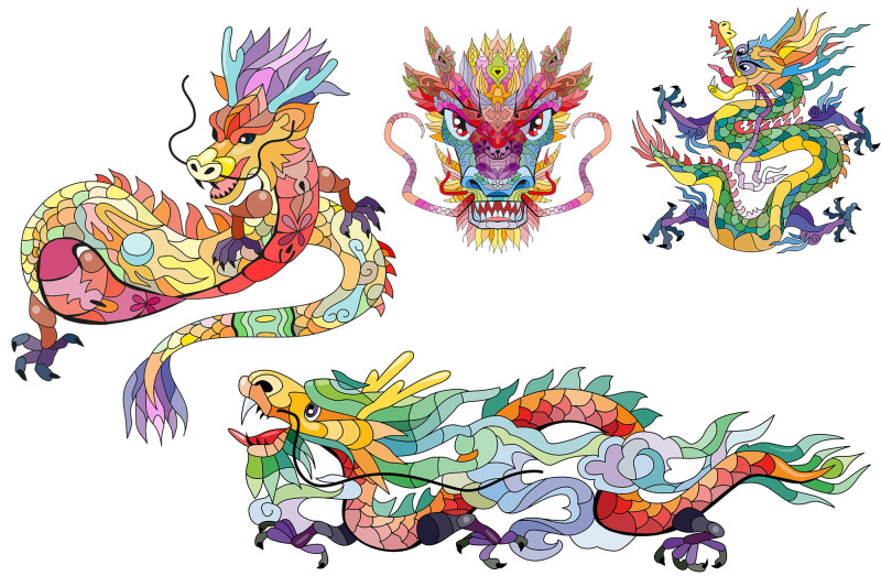 chinese-dragons-set