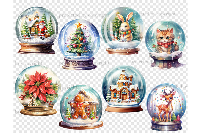 christmas-snow-globe-png-christmas-ball-clip-art-set