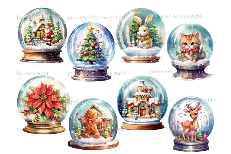 christmas-snow-globe-png-christmas-ball-clip-art-set