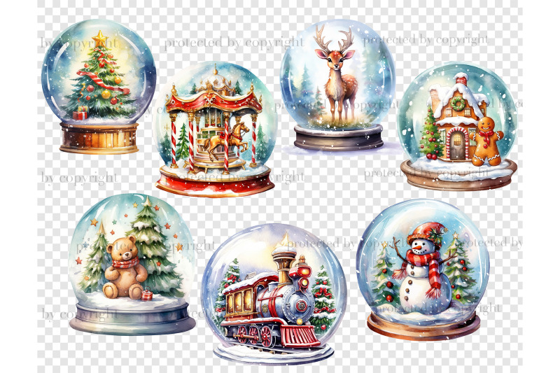 christmas-snow-globe-png-christmas-ball-clip-art-set