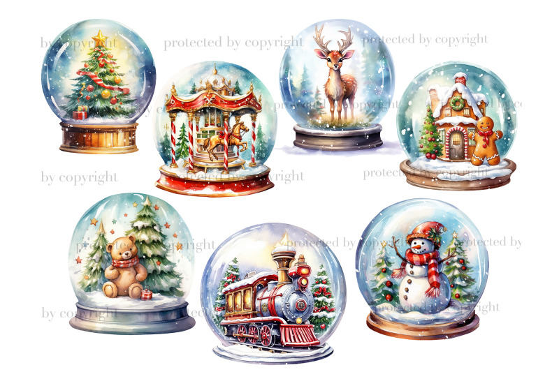 christmas-snow-globe-png-christmas-ball-clip-art-set