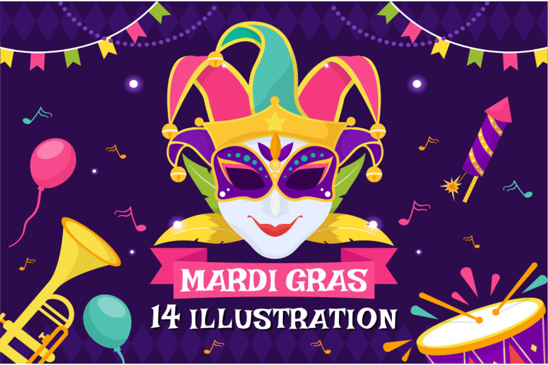 14-mardi-gras-carnival-illustration