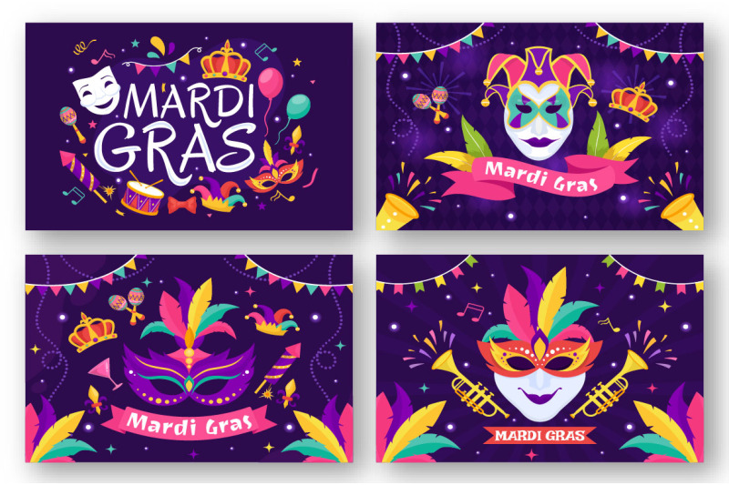 14-mardi-gras-carnival-illustration