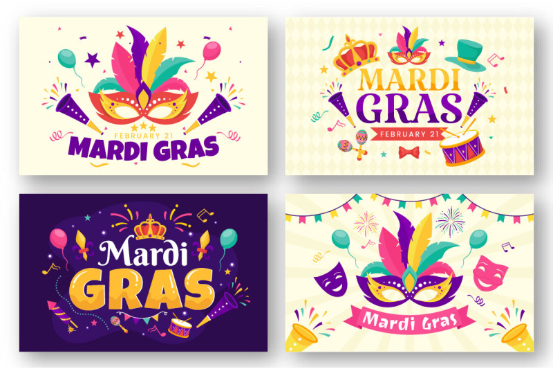 14-mardi-gras-carnival-illustration