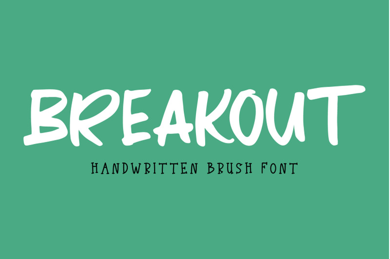 breakout-handwritten-brush-font