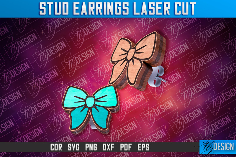 bow-stud-earrings-laser-cut-accessories-laser-cut