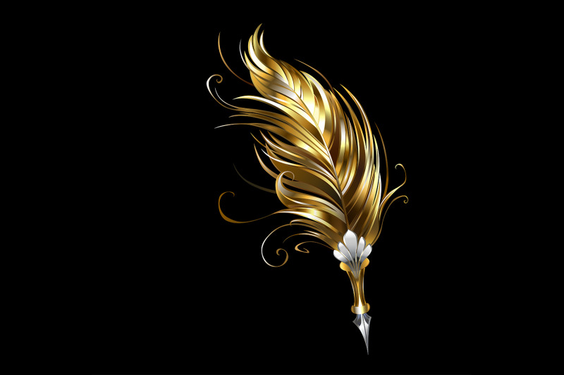 gold-feather-pen
