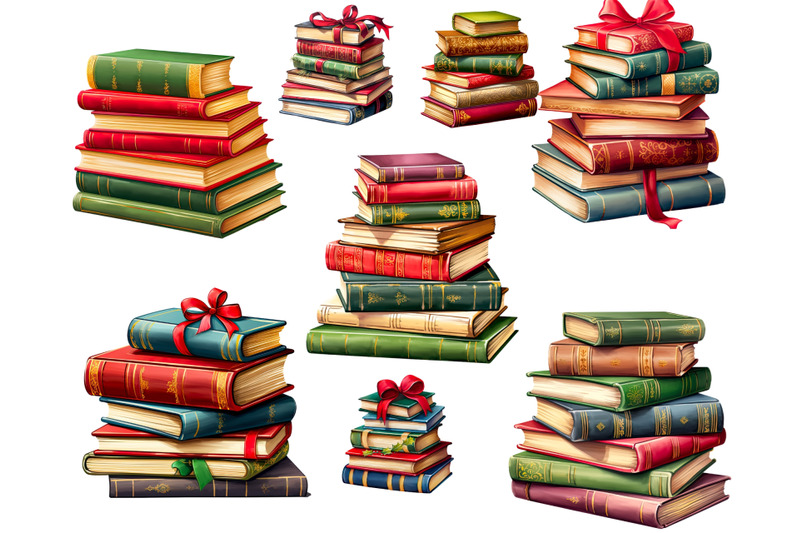 classic-christmas-book-stack-vintage-book-clipart