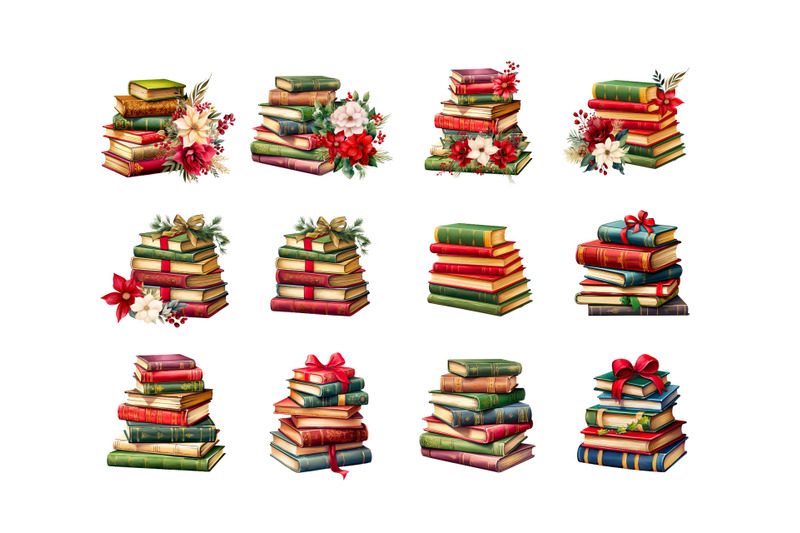 classic-christmas-book-stack-vintage-book-clipart