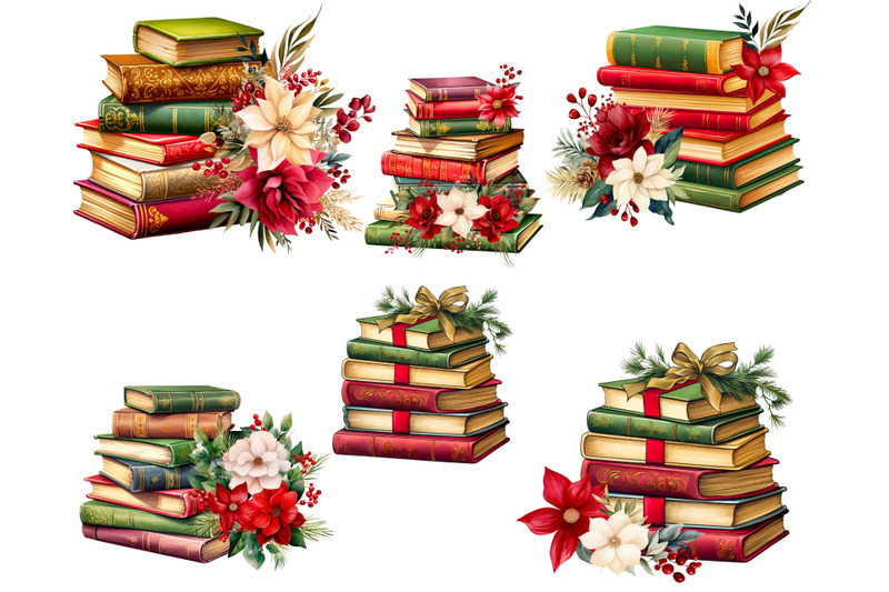 classic-christmas-book-stack-vintage-book-clipart