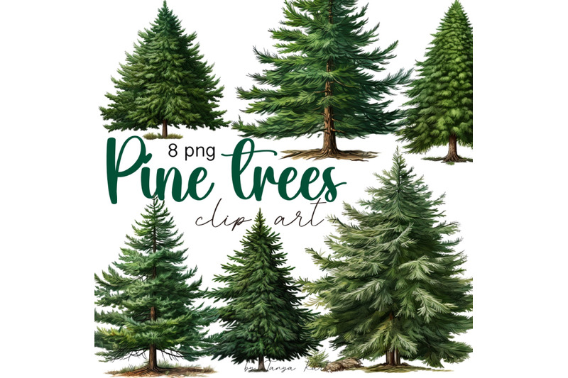 forest-trees-illustration-greenery-christmas-png-clipart
