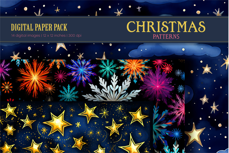 christmas-star-patterns-digital-paper