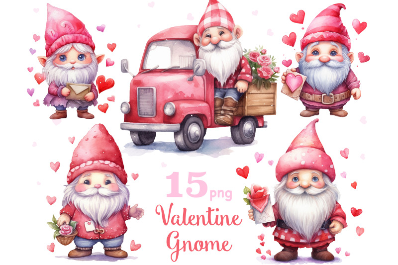 valentine-gnome-clipart-valentine-digital-download-bundle