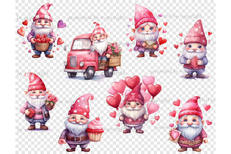 valentine-gnome-clipart-valentine-digital-download-bundle