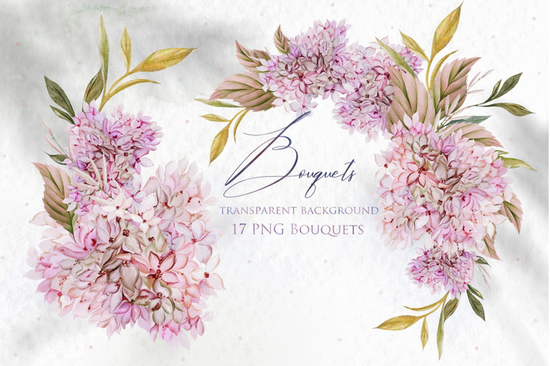 17-watercolor-bouquets-hydrangea