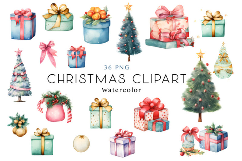 christmas-clipart-watercolor-bundle
