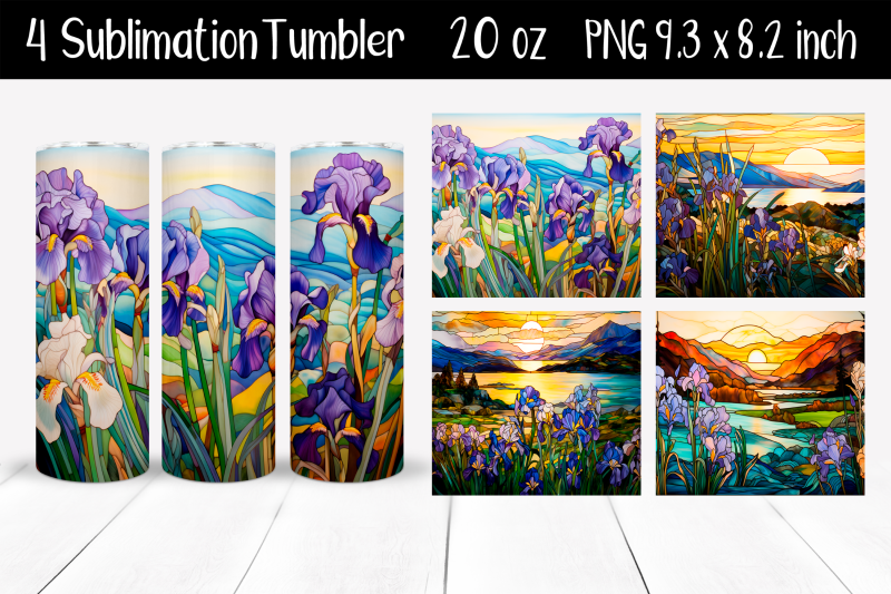 set-stained-glass-irises-sublimation-tumbler-wrap