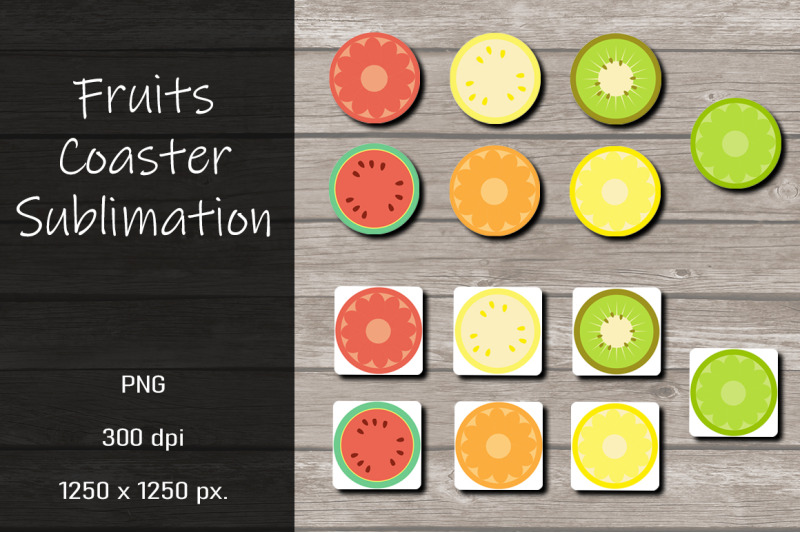 fruits-coaster-sublimation-design-bundle