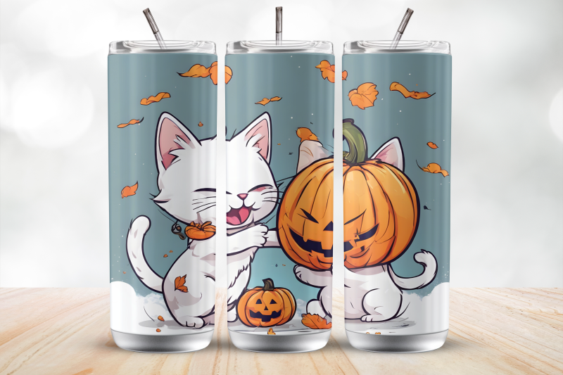 cute-kittens-halloween-20oz-tumbler-wrap-sublimation-design