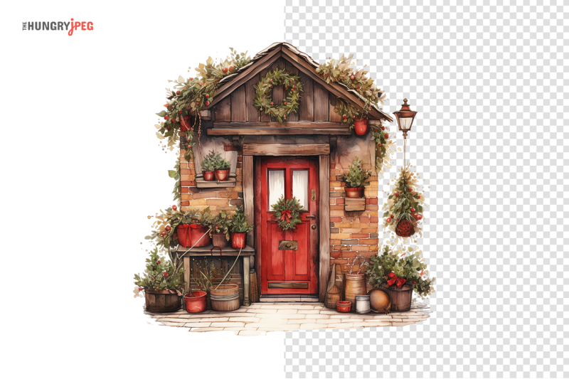 christmas-house-door
