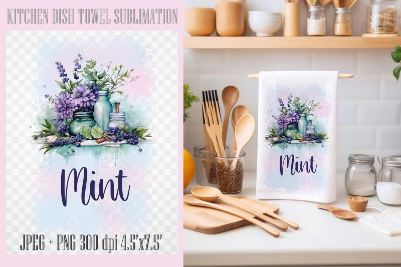 mint-png-kitchen-dish-towel-sublimation