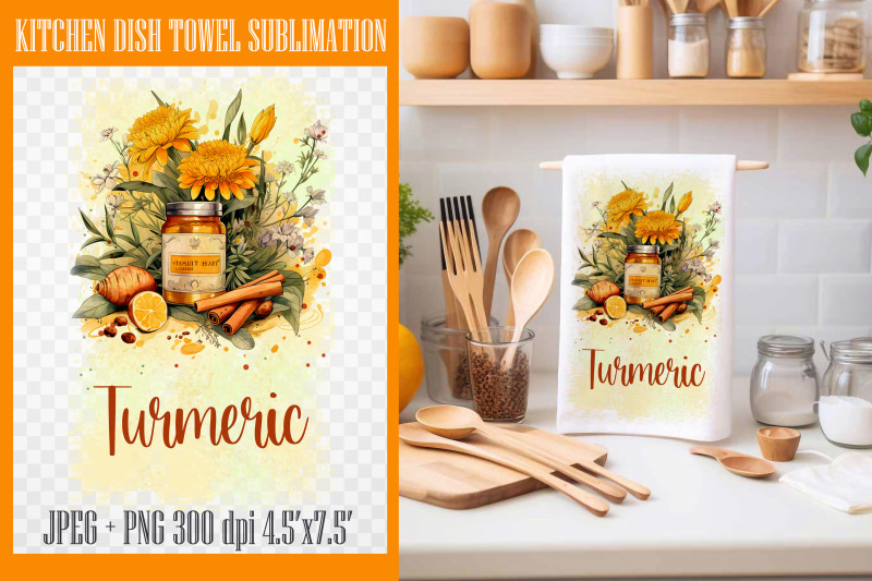 turmeric-png-kitchen-dish-towel-sublimation