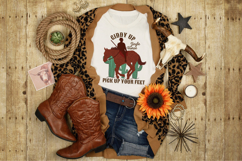 western-christmas-png-sublimation-design