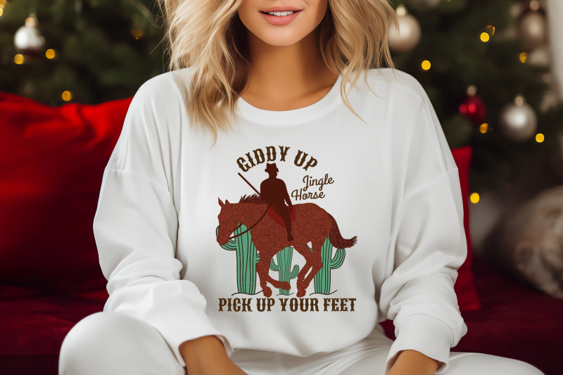 western-christmas-png-sublimation-design