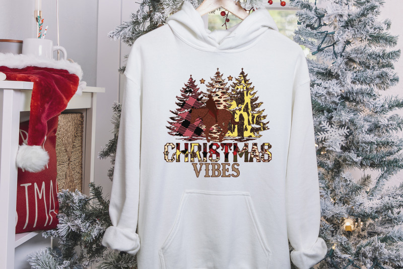 western-christmas-sublimation-design