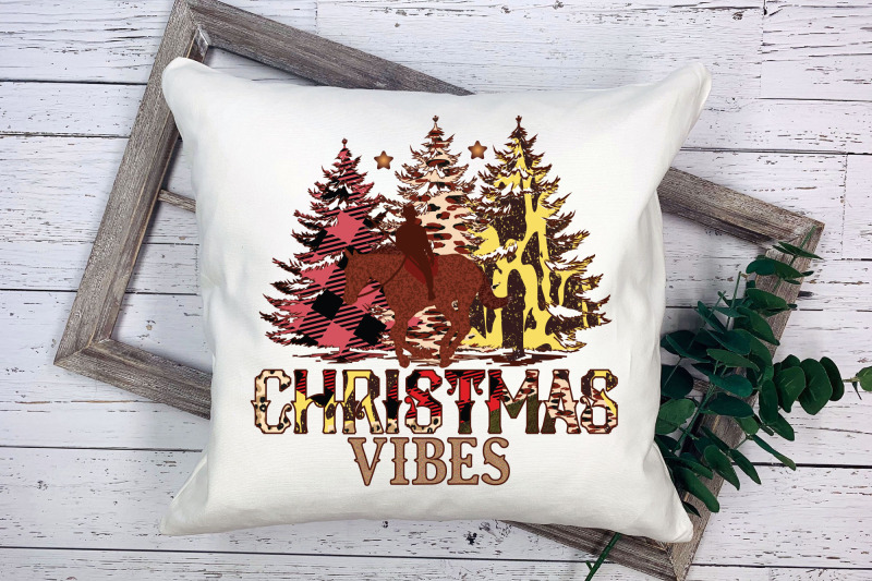 western-christmas-sublimation-design