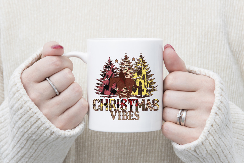 western-christmas-sublimation-design