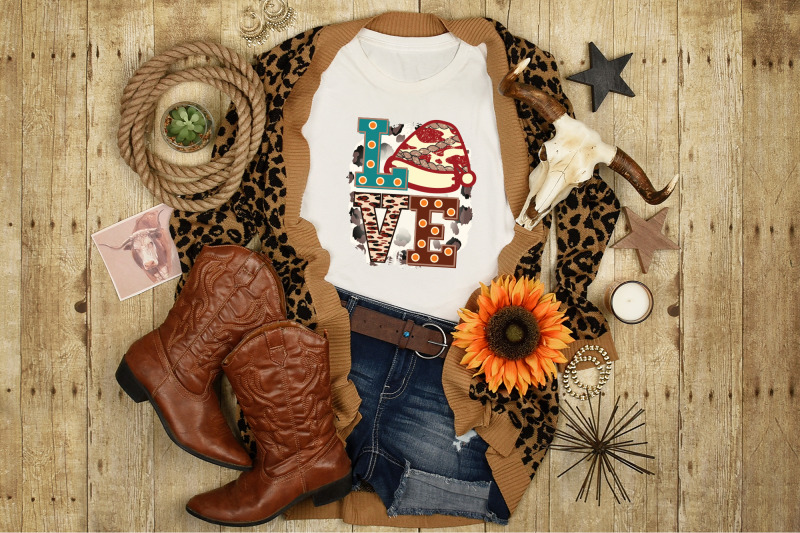 love-png-western-christmas-sublimation