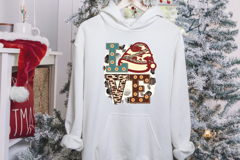 love-png-western-christmas-sublimation