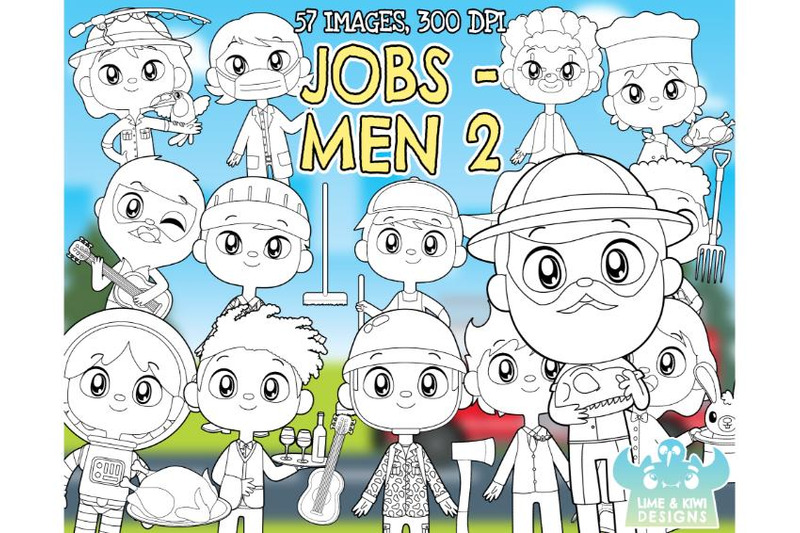 jobs-occupations-men-2-digital-stamps-lime-and-kiwi-designs