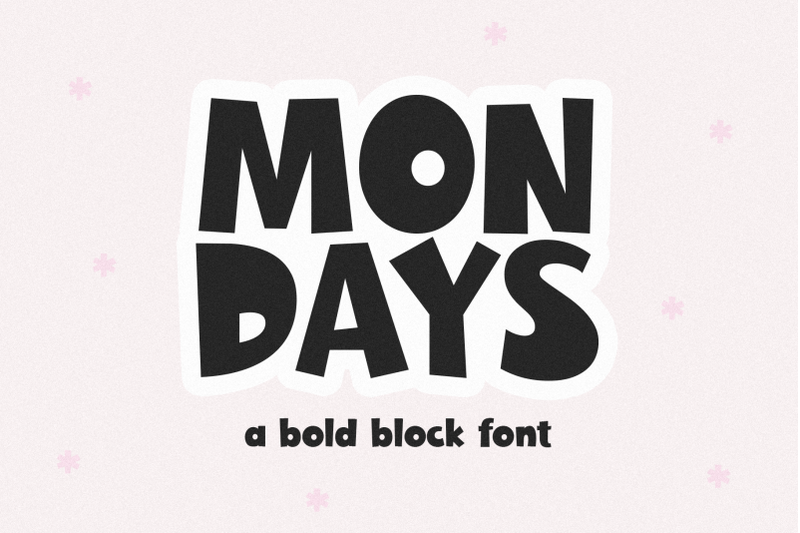 mondays-cute-block-font