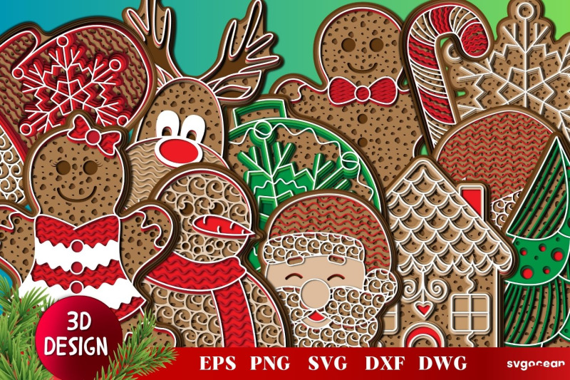 3d-christmas-gingerbread-svg-bundle