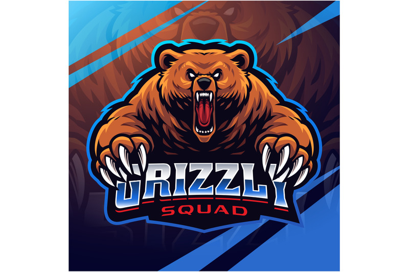 grizzly-esport-mascot-logo-design