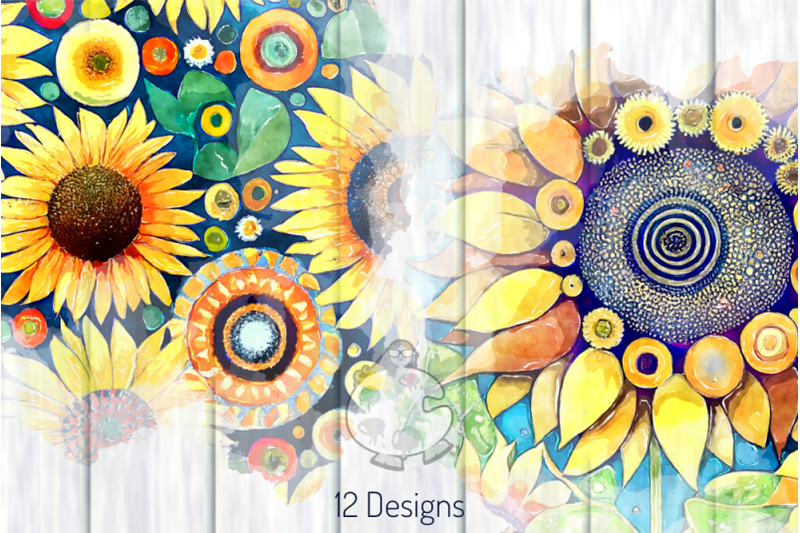 sunflower-splashes-watercolor-floral-elements