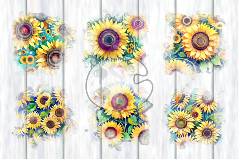 sunflower-splashes-watercolor-floral-elements