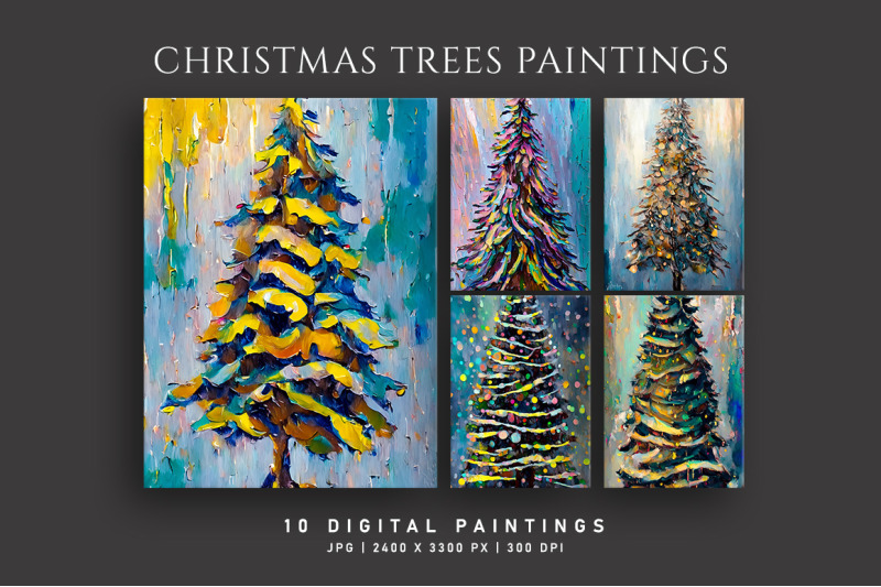christmas-trees-paintings