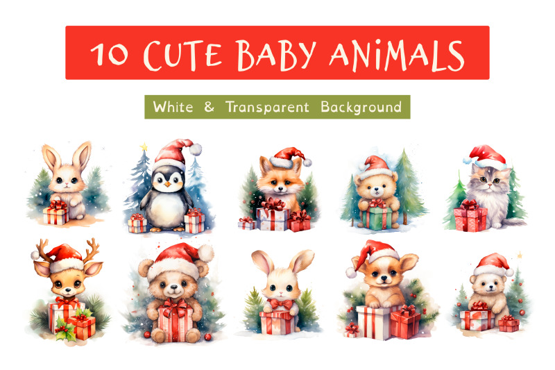 watercolor-christmas-animals-ai-generated-clipart