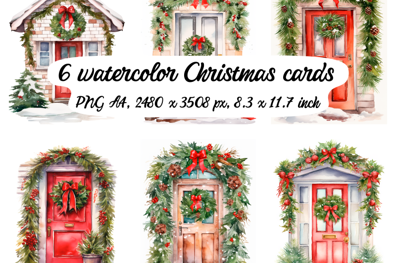 6-watercolor-christmas-posters-cards