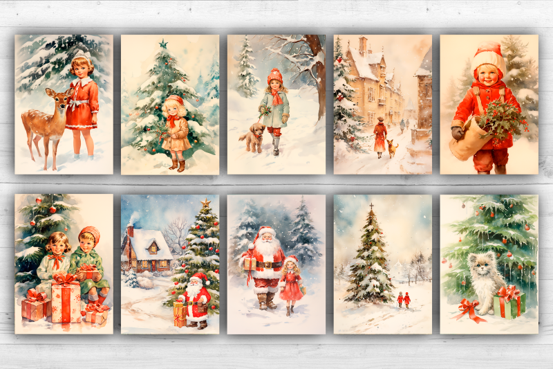 10-watercolor-christmas-posters-cards