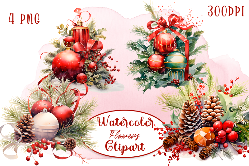 watercolor-christmas-flowers-clipart